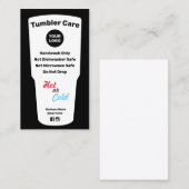 Hinweise zur Tumbler-Pflege Logo hinzufügen Visitenkarte (Vorne/Hinten)