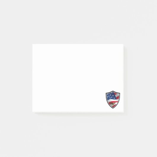 Hinweise zur US-Flagge Post-it Klebezettel (Vorderseite)