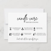 Hinweise zur Warnung bei Minimalistischen Kerzen-K Dankeskarte (Vorderseite)