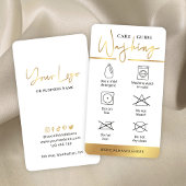 Hinweise zur Waschung von weißem und goldfarbenem Visitenkarte