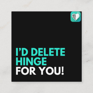 Hinzen löschen quadratische visitenkarte