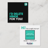 Hinzen löschen quadratische visitenkarte (Vorne/Hinten)