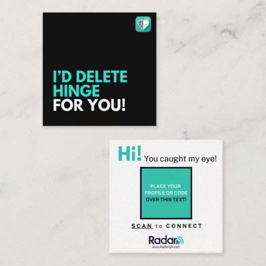 Hinzen löschen quadratische visitenkarte (Vorne/Hinten)