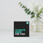 Hinzen löschen quadratische visitenkarte (Stehend Vorderseite)