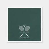 Hinzufügen Badminton Club Name Rackets Icons Benut Serviette (Vorderseite)