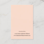 Hinzufügen der Anzeige für das Logo-Pfirsichfeld Visitenkarte (Rückseite)