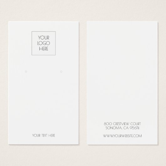 Hinzufügen der einfachen Ohrsichtkarte für Ihr Log (Vorne & Hinten)