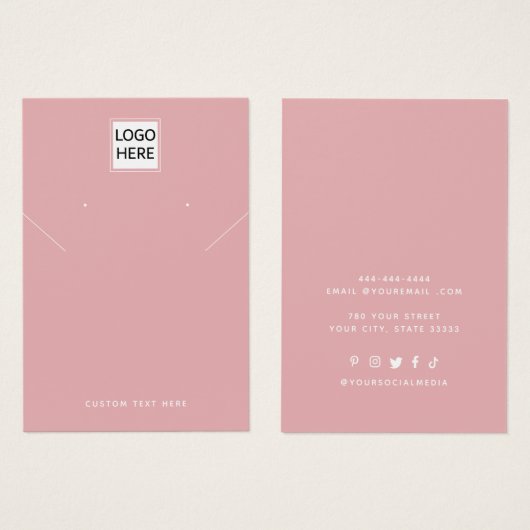 Hinzufügen der Grafikkarte für die Kette Ohrringe (Vorne & Hinten)