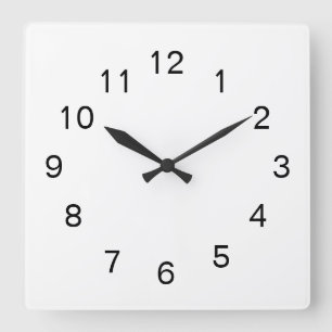 Hinzufügen der Hintergrundsäulenhalterung Quadratische Wanduhr