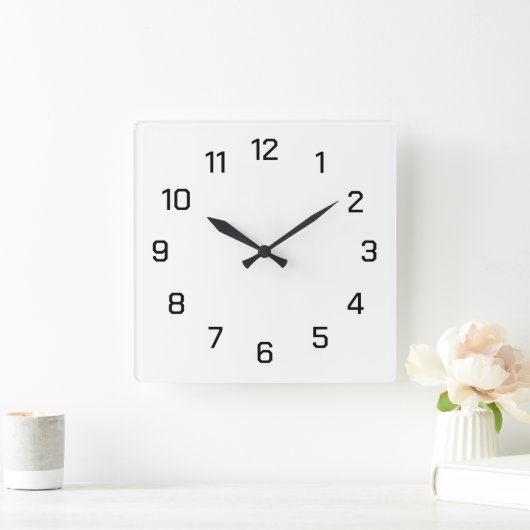 Hinzufügen der Hintergrundsäulenhalterung Quadratische Wanduhr (Zuhause)