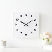 Hinzufügen der Hintergrundsäulenhalterung Quadratische Wanduhr (Zuhause)