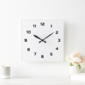 Hinzufügen der Hintergrundsäulenhalterung Quadratische Wanduhr (Zuhause)