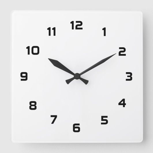 Hinzufügen der Hintergrundsäulenhalterung Quadratische Wanduhr (Vorderseite)