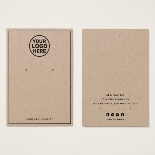 Hinzufügen der Logo-Kraft-Ohrsichtkarte (Vorne & Hinten)