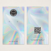 Hinzufügen der Logo-QR-Code-Holographic Earring-Di (Vorne & Hinten)