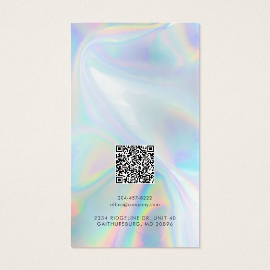 Hinzufügen der Logo-QR-Code-Holographic Earring-Di (Rückseite)