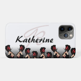 Hinzufügen der Monogramm-Rote Rosen für Ihren Name Case-Mate iPhone Hülle
