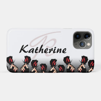 Hinzufügen der Monogramm-Rote Rosen für Ihren Name Case-Mate iPhone Hülle