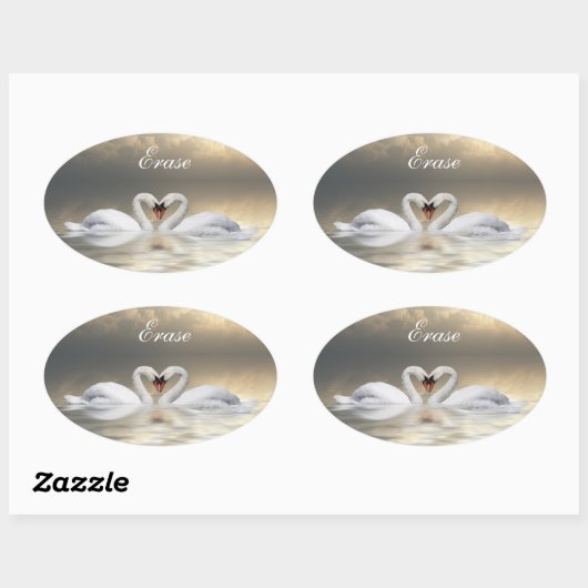 Hinzufügen der Textsumpfe Ovaler Aufkleber (Blatt)