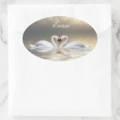 Hinzufügen der Textsumpfe Ovaler Aufkleber (Tasche)