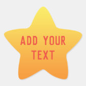 Hinzufügen der Vorlage Gelb & Orange Ombre Stern-Aufkleber (Vorderseite)