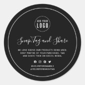 Hinzufügen der weißen Rand-Snap-and-Share-Farbe fü Runder Aufkleber (Vorderseite)