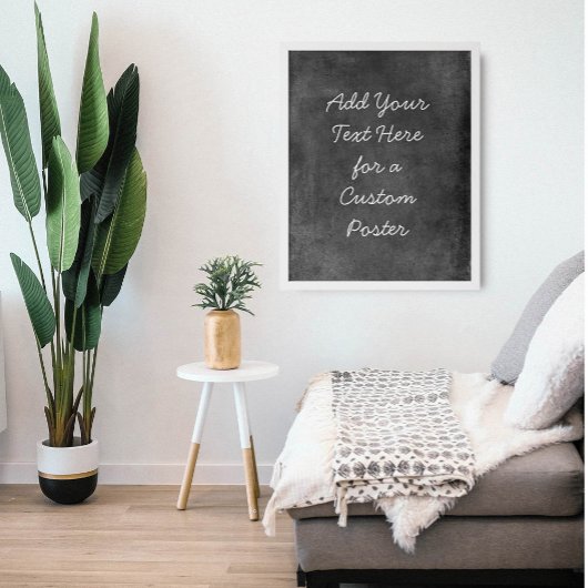 Hinzufügen des benutzerdefinierten dunkelgrauen Te Poster