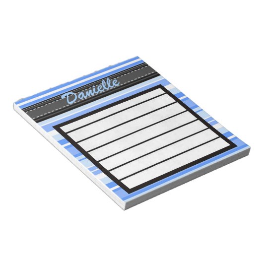 Hinzufügen des Blue Stripes-Notepad Notizblock (angewinkelt)