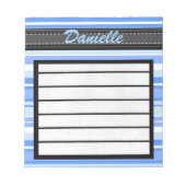 Hinzufügen des Blue Stripes-Notepad Notizblock (Vorderseite)