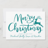 HINZUFÜGEN DES FOTOS | Frohe Weihnachts-Rentiere Einladung (Vorderseite)