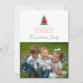 HINZUFÜGEN DES FOTOS | Frohe Weihnachtsbaume Einladung (Vorderseite)