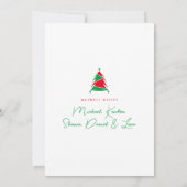 HINZUFÜGEN DES FOTOS | Frohe Weihnachtsbaume Einladung (Rückseite)