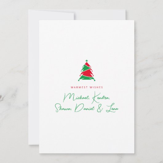 HINZUFÜGEN DES FOTOS | Frohe Weihnachtsbaume Einladung (Rückseite)