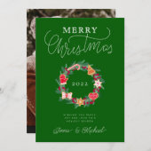 HINZUFÜGEN DES FOTOS | Frohe Weihnachtsfeier Einladung (Vorne/Hinten)