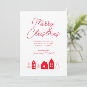 HINZUFÜGEN DES FOTOS | Frohe Weihnachtsstadt Einladung (Stehend Vorderseite)