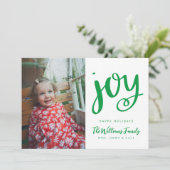HINZUFÜGEN DES FOTOS | Happy Holidays JOY Einladung (Stehend Vorderseite)