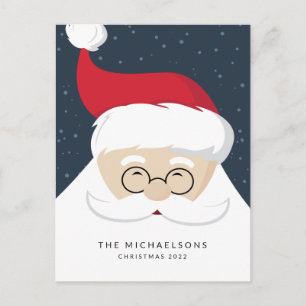 HINZUFÜGEN DES FOTOS   Ho Ho Ho Santa Claus Feiertagspostkarte