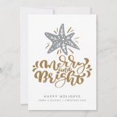 HINZUFÜGEN DES FOTOS | Merry und Bright Einladung (Vorderseite)