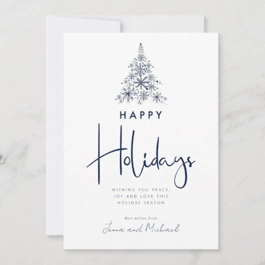 HINZUFÜGEN DES FOTOS | Schneeflockenbaum Einladung (Vorderseite)