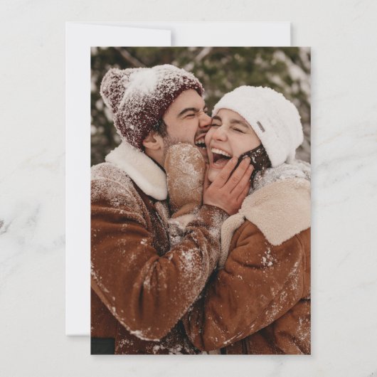 HINZUFÜGEN DES FOTOS | Urlaub Moderner Weihnachtsb Einladung (Rückseite)