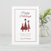 HINZUFÜGEN DES FOTOS | Urlaub Moderner Weihnachtsb Einladung (Stehend Vorderseite)