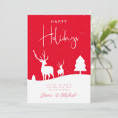 HINZUFÜGEN DES FOTOS | Wintertaubenschneeflocken Einladung (Stehend Vorderseite)