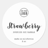 Hinzufügen des Logo-Skripts und des Schreibmaschin Runder Aufkleber (Vorderseite)