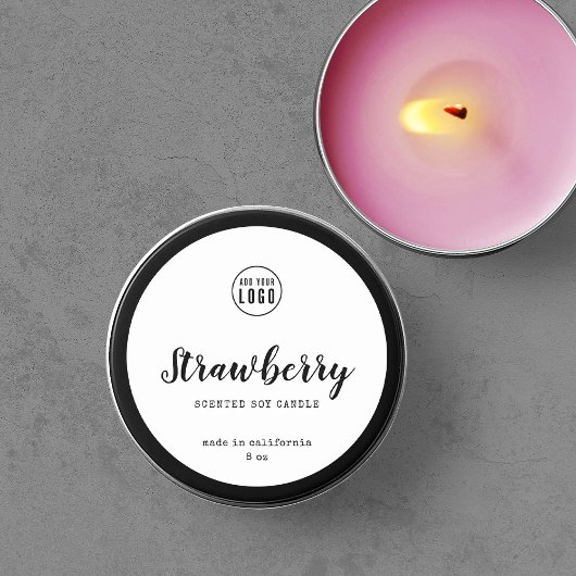 Hinzufügen des Logo-Skripts und des Schreibmaschin Runder Aufkleber