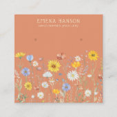 Hinzufügen des Logos, Anzeige der Ohrringe-Wildblu Quadratische Visitenkarte (Vorderseite)