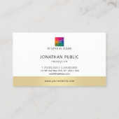 Hinzufügen des Logos für Ihr Unternehmen Modernes, Visitenkarte (Rückseite)