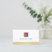 Hinzufügen des Logos für Ihr Unternehmen Modernes, Visitenkarte (Stehend Vorderseite)