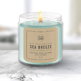 Hinzufügen des Logos, graue Grenze und Linien Kraf Quadratischer Aufkleber