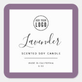 Hinzufügen des Logos und des bearbeitbaren Farbpro Quadratischer Aufkleber (Vorderseite)