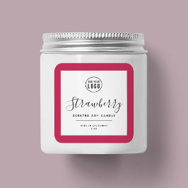 Hinzufügen des Logos und des bearbeitbaren Farbpro Quadratischer Aufkleber